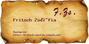 Fritsch Zsófia névjegykártya